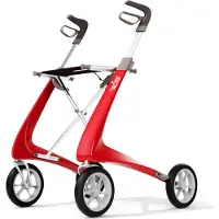 By Acre ACRE - Carbon Ultralight Rollator | leichtester Rollator der Welt - nur 4,8kg, komplett montiert | rot