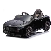 Beneo Elektrisches Kinderauto Bentley Bacalar 12V, schwarz , Türen öffnen nach oben, 2,4 GHz Fernbedienung, LED-Beleuchtung, USB/AUX-Anschluss, Federung, Lithium-Akku, 2 x 25W Motor, ORIGINALE Lizenz