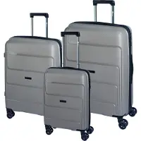 CHECK.IN 3-tlg. Kofferset ST. LOUIS mit 4 Rollen - taupe