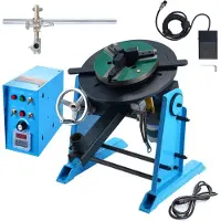 Vevor Schweißdrehtisch 80 W Schweißpositionierer 1-12 U/min Manipulator 30 kg(Horizontal)/15 kg(vertikal) Drehtisch 0–90° Neigungswinkel KD200-Dreibackenfutter zum Schneiden