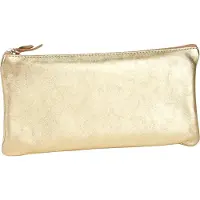 Clairefontaine 4x Schlampermäppchen Leder Cuirisé TM flach 22x11cm Golden 8705C