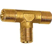 RIEGLER T-Stück, außen/außen/außen, R 1, SW 30, Messing blank
