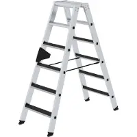 Proregal Stufen-Stehleiter beidseitig begehbar mit clip-step R13 2x6 Stufen