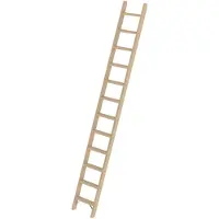 MUNK Günzburger Steigtechnik MUNK Holz-Anlegeleiter ohne Traverse 12 Stufen