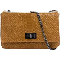 Cluty Umhängetasche Damen cognac