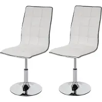 Chefgastro 2er-Set Esszimmerstuhl | HxBxT 103x43x54cm | Sitzhöhe 41cm | Kunstleder - | Weiß | Stuhl Küchenstuhl