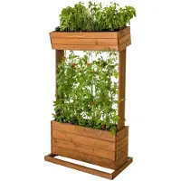 Hecht International Home & Garden 301970108-HE Hochbeet mit Seilrankhilfen H145cm B50cm aus Holz