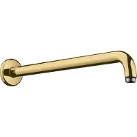 Hansgrohe Brausearm DN 15 389mm, 90Grad, polished gold optik polished gold Optic 90 Grad, ohne Kugelgelenk