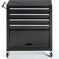 NORMA Tech Craft Werkstattwagen, Schwarz, 4 Schubladen