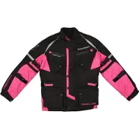 Modeka Tourex II Kinder Motorrad Textiljacke, schwarz/pink, 164