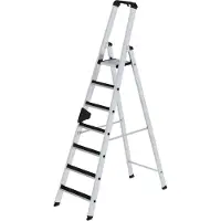 MUNK Günzburger Steigtechnik Günzburger Steigtechnik Stufen-Stehleiter einseitig begehbar mit clip-step 7 Stufen