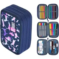 Sonstiges ST.RIGHT 3-FACH 47-teilig Mäppchen Federmappe Federtasche, COSMIC CATS PC05