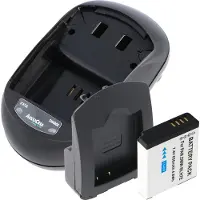 AccuCell Schnell-Ladegerät und Akku passend für den Panasonic DMW-BLH7 Akku Lumix DMC-GM1, Lumix DMC-GM1K S