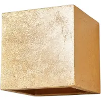 LINDBY Wandleuchte Yade, 11 cm, goldfarben, Gips, G9