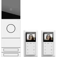 Gira 2417902 Video System 2TN weiß System 106 Zweifamilienhaus Paket Video