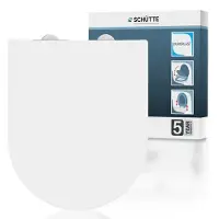 Schutte Duroplast WC-Sitz D-Form WHITE, PREMIUM, mit Absenkautomatik und Schnellverschluss
