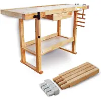 BAMATO Hobelbank WORK-1520 aus Massivholz