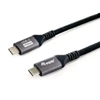 Equip USB 4 Gen 3 C-auf-C-Kabel, Stecker/Stecker, 1,2 m, 8K/60 Hz, 40 Gbit/s, PD3.1 240 W, 1,2 m, USB C, USB C, USB4 Gen 3x2, 40 Gbit/s, Schwarz
