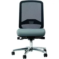 Bisley Bali Bürostuhl mit Lordosenstütze - fusskreuzmaterial: Aluminium, Farbe: Schwarz/Grau (RT0015/NE0625), armlehnen: ohne Armlehnen