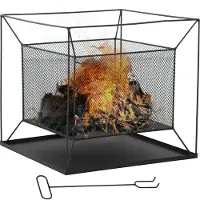 Outsunny Feuerschale modern Feuerkorb rechteckig Feuerstelle für Garten Camping