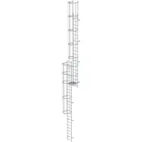 MUNK Günzburger Steigtechnik MUNK ortsfeste Steigleitern Aluminium eloxiert, 11,76m SH PG2