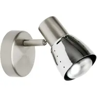 Brilliant Wandspot Lava | zeitloser Wandstrahler | Metall | chrom | schwenkbar | 1x E14 max. 28 W