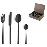 Amefa Metropole Black 1170 Besteckset 24-teilig im Holzbesteckkasten