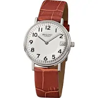 Regent Damenarmbanduhr Edelstahl 7430.40.19 Leder F329