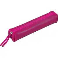 Clairefontaine 4x Schlampermäppchen Leder SLIM 19,5x2,5x4cm himbeere 410154C