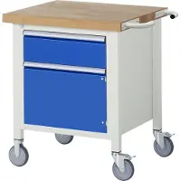 RAU Werkbank Serie 8152, fahrbar, mit Schublade, B 750 x T 700 x H 880 mm