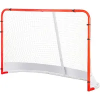 Vevor Hockeytor Streethockeynetz, Straßenhockey-Tor Hockeynetz, 183 x 64 x 122 cm Hockey-Trainingstor-Set, offizielles Profi Indoor/Outdoor-Hockeytor aus Stahlrohren mit Netz, weiß/rot, Training