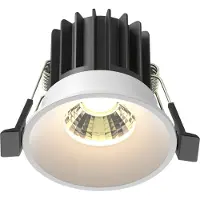 Maytoni LED Einbauleuchte rund 7W 3000K IP20 Aluminium Weiß Energiesparend