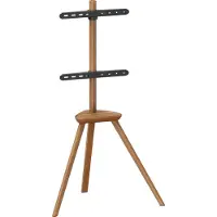 Vdd TV-Ständer - Bodenständer - Studio-Stativ - Staffelei Design - bis zu 65 Zoll - Braun