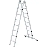 MUNK Günzburger Steigtechnik MUNK Gelenk-Klappleiter mit Nivello Traverse 2x8 Sprossen