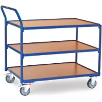 Fetra 2754, Sperrholz, Stahl, Regalwagen, Blau, 300 kg, 4 Rad/Räder, 12,5 cm