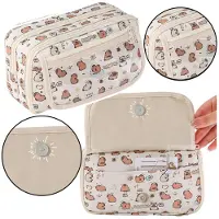 Leantoys Federmäppchen Schulset Capybara Weiß 21cm