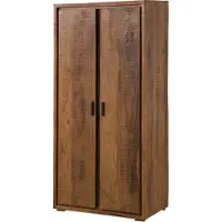WOLF-Möbel MASSIVMOEBEL24 Garderobenschrank Akazie 88x45x180 natur lackiert BARK #118