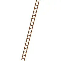 MUNK Günzburger Steigtechnik MUNK Dachdecker Auflegeleiter aus Holz 18 Sprossen