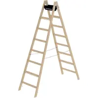 MUNK Günzburger Steigtechnik Sprossen-Stehleiter Holz 2x8 Sprossen