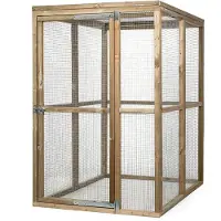 FATMOOSE Voliere CheeryChicken Cove aus Holz für Hühner - 179x121x183 cm