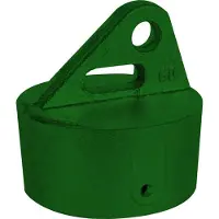 Alberts Strebenkappe, Aluminium, grün Kst.b. RAL 6005, für Pfosten 60 mm 655136