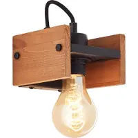 Brilliant Calandra Wandleuchte 1flammig schwarz holz 99448/76