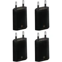 Wicked Chili 4x Pro Series Netzteil USB Adapter kompatibel mit Apple iPhone, Samsung Galaxy / Handy Ladegerät, Smartphone Netzstecker (1A, 5V) schwarz