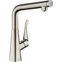 Hansgrohe Metris Spültischmischer Select Schwenkauslauf Edelstahl-Optik