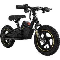 Actionbikes Motors Kinder Balance Bike 12 Zoll | Elektrofahrrad - Elektrofahrzeug - Fahrrad - 250 Watt - Scheibenbremsen - ab 3 Jahren (Schwarz/Gelb)