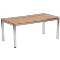 SonnenPartner Magister Gartentisch ausziehbar Edelstahl/Old Teak 170/280x90 cm