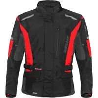 Germot Herren Motorradjacke Aron , Schwarz Rot, 2XL