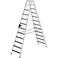 Proregal Stufen-Stehleiter beidseitig begehbar mit clip-step 2x12 Stufen