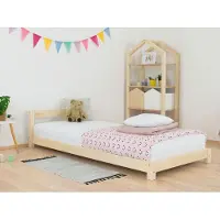 Benlemi Kinderbett DREAMY - Einzelbett mit Kopfteil 140x200 cm Salbeigrün