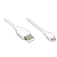GOOD CONNECTIONS Anschlusskabel USB 2.0 Stecker A an Stecker Micro B, weiß, 3m,